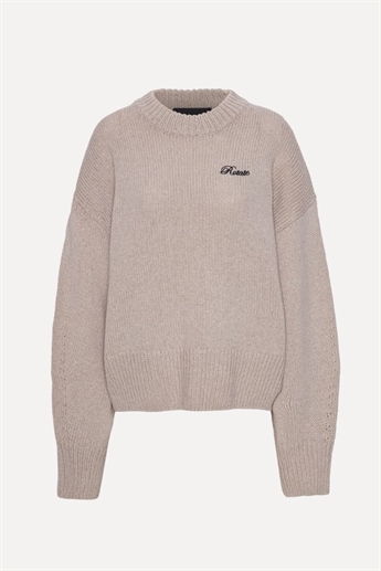 Rotate, Knit Crewneck Sweater, Simply Taupe Beige